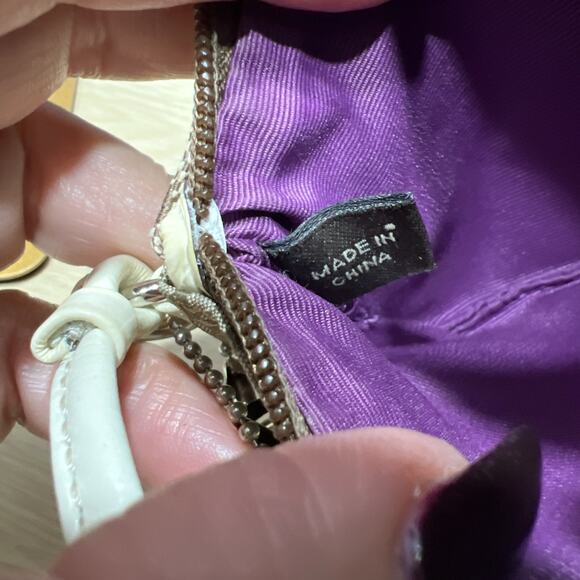 Coach Monogram Wristlet Mini Bag Brown - Picture 8 of 14